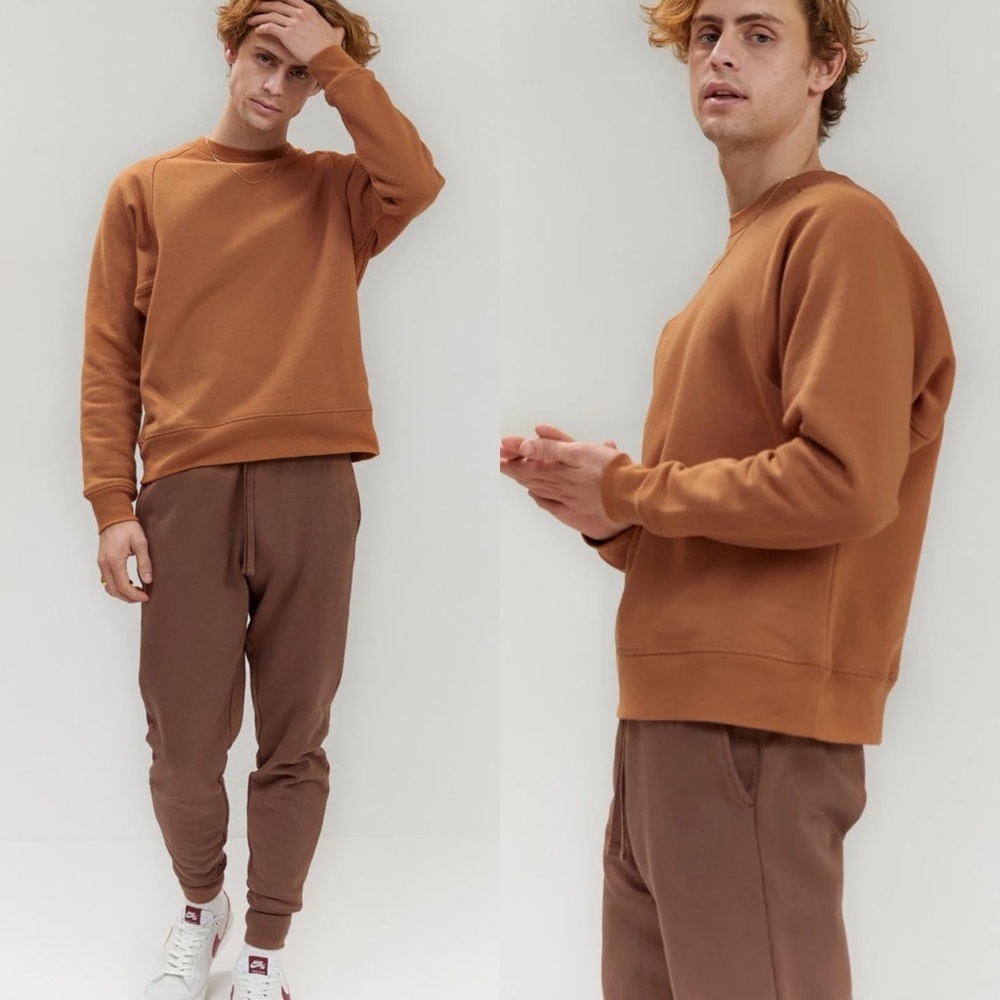 GIRLFRIEND COLLECTIVE Chai 50/50 Relaxed Crew Sweatshirt Top